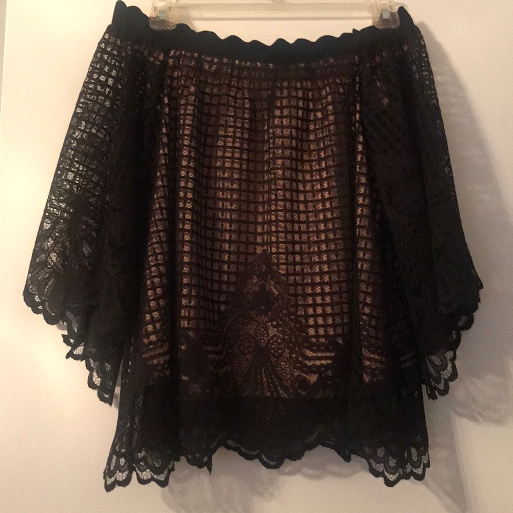 Lace off the shoulder top